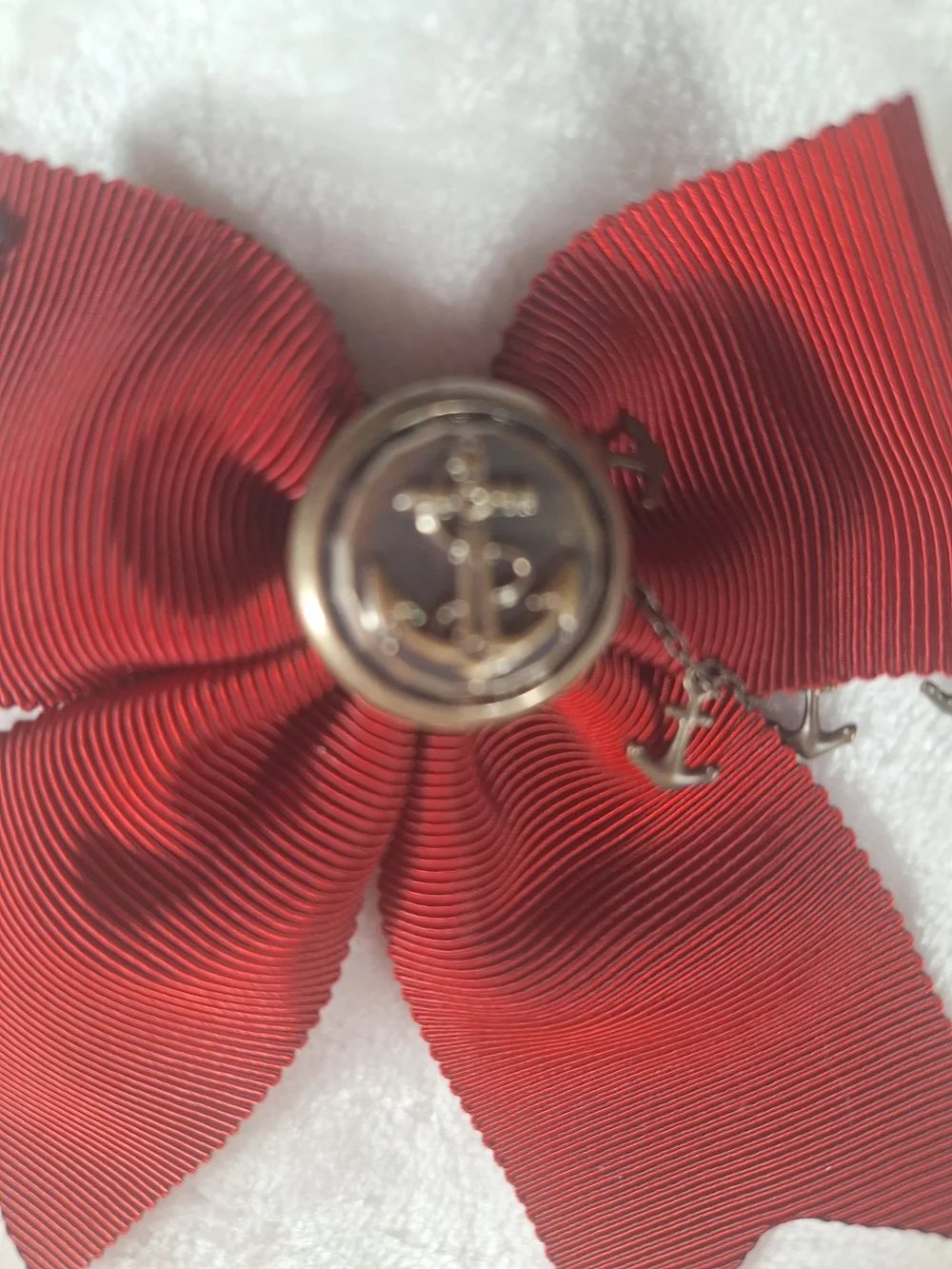 Innocent World Burgundy Anchor Chain Hair Clip | Classic Lolita 🎀⚓